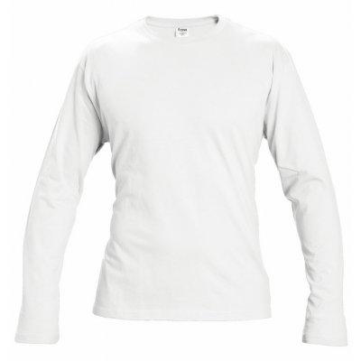 Cerva Bavlněné tričko CAMBON s dlouhým rukávem UNISEX bílá