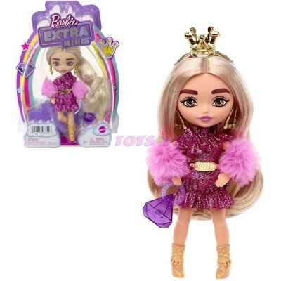 Barbie extra minis blondýnka s korunkou