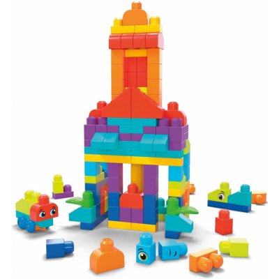 MEGA BLOKS Pořádně velký pytel kostek - Modrý (150)