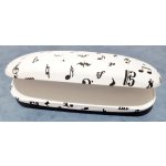 pouzdro na brýle hudební symboly bílé – Sleviste.cz