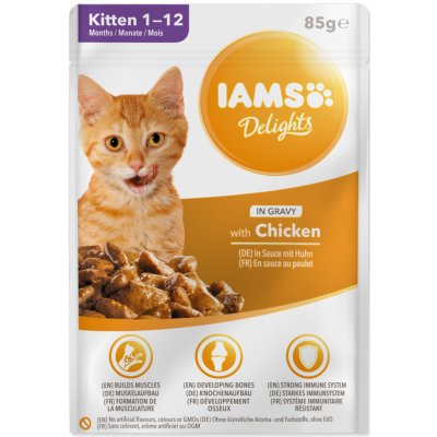 Iams Kitten delights chicken in gravy 85 g – Zboží Mobilmania