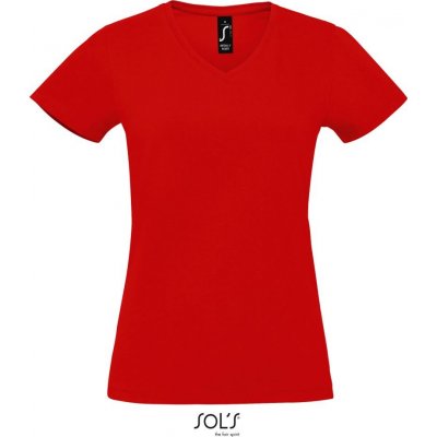SOL s Collection Dámské tričko s výstřihem do V red – Zboží Dáma
