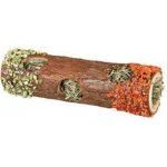 Trixie Dřevěný tunel se senem a květy ibišku mrkví a hráškem 6,5 x 20 cm 25 g – Sleviste.cz