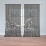 Sablio Záclony Vodní kůň: 2ks 150x250cm – Hledejceny.cz