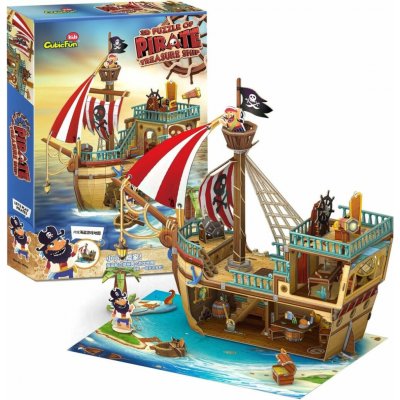 CUBICFUN 3D puzzle Pirátská loď s pokladem 157 ks – Hledejceny.cz