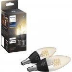 Philips Chytrá žárovka Hue Bluetooth, filament, 4,5W, E14, White, 2ks – Hledejceny.cz
