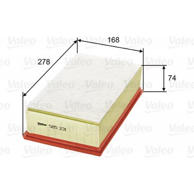 Vzduchový filtr VALEO 585231 – Hledejceny.cz
