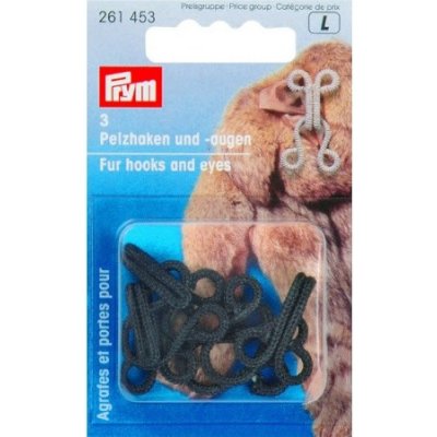 Háček a očko kožich kožichový uzávěr černý – Zboží Mobilmania