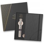 Parker 1502/5295512 Royal Sonnet Stainless Steel CT sada dárková sada kuličkové tužky v kazetě se zápisníkem – Zboží Živě