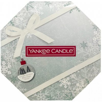 Yankee Candle Snow Globe Wonderland Advent Calendar čajová svíčka se svícnem – Zboží Mobilmania
