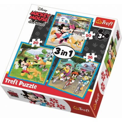 Trefl Mickey Mouse a přátelé 3v1 20,36,50 dílků