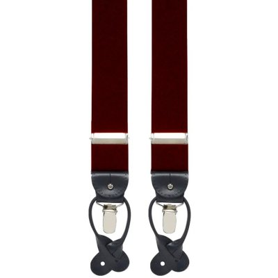 House of Amanda Christensen Plain Suspenders Wine Red – Sleviste.cz