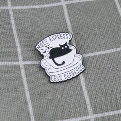 Pinarna Černá kočka v hrníčku More espresso less depresso / Více espressa, méně depressa – Zboží Dáma