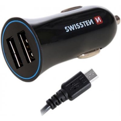 Swissten CL ADAP.24A POW.2xUSB+KAB.M.USB – Hledejceny.cz