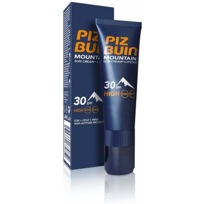 Piz Buin Mountain Sun Cream + Lipstick SPF 30 Hydratační krém a balzám na rty 20 ml – Zboží Mobilmania