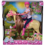 Simba Steffi Love s koněm s hnědou hřívou – Zboží Mobilmania