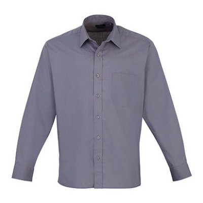 Premier Workwear pánská košile s dlouhým rukávem PR200 steel