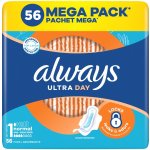 Always Ultra Normal hygienické vložky Vel. 1 s křidélky 56 ks – Sleviste.cz