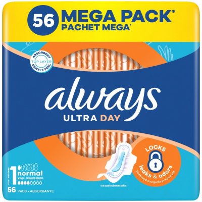 Always Ultra Normal hygienické vložky Vel. 1 s křidélky 56 ks – Sleviste.cz