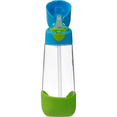 b.box Lahev na pití s brčkem 600 ml modrá/zelená – Zboží Dáma