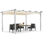 Garden Point pergola na terasu 3x4 m Barbados bílá a béžová – Zboží Mobilmania