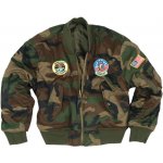 Mil-Tec bunda dětská MA1 woodland – Zboží Dáma