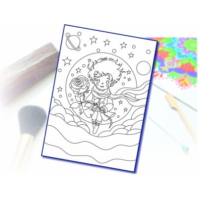 Radost v písku Šablona na pískování Malý Princ s růží A4 210 × 297 mm – Zboží Dáma