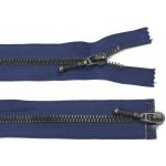 Kovový zip no.5 rozepínací dvoucestný 75cm (černé zoubky) - více barev Barva: 3 tmavě modrá – Zboží Mobilmania