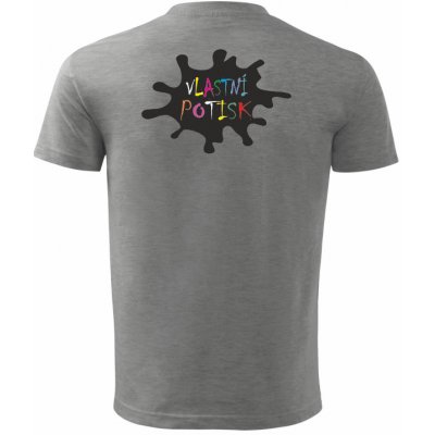 dětské triko s vlastním potiskem zadní část tmavě šedý melír – Zbozi.Blesk.cz