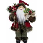 Home of Christmas Vánoční dekorace Santa s dárky 30 cm – Hledejceny.cz