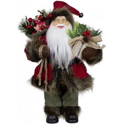 Home of Christmas Vánoční dekorace Santa s dárky 30 cm – Hledejceny.cz