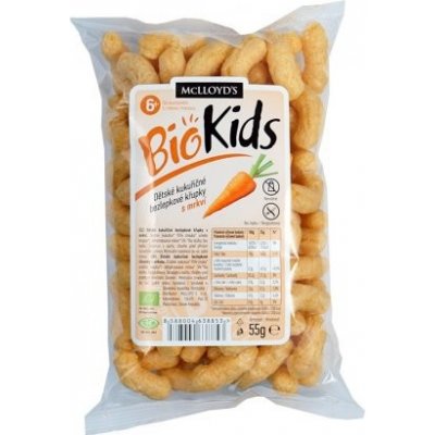 Extrudo Bečice Bio Kids kukuřičná křupka s mrkví 55 g