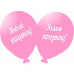 Balonky.cz Balónek světle růžový Krásné narozeniny!