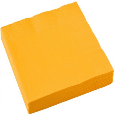 Amscan papírové ubrousky žluté 20ks 33x33cm – Zboží Mobilmania