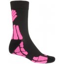 Sensor HIKING NEW Merino wool ponožky černá růžová