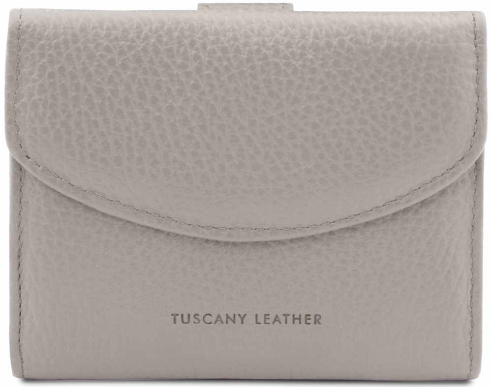 Tuscany Leather Calliope exkluzivní kožená Dámská peněženka s třemi foldery  Šedivá Light | Srovnanicen.cz