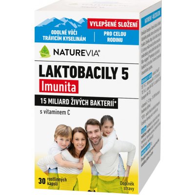 NatureVia Laktobacily 5 Imunita 30 kapslí – Hledejceny.cz