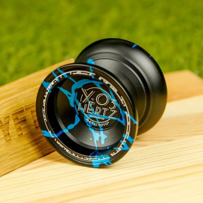 MagicYoyo Kovové yoyo Hertz na freestyle triky Černá + Modrý splash – Zboží Mobilmania