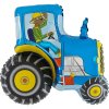 Balónek GRABO Balonek fóliový Traktor modrý 74 cm