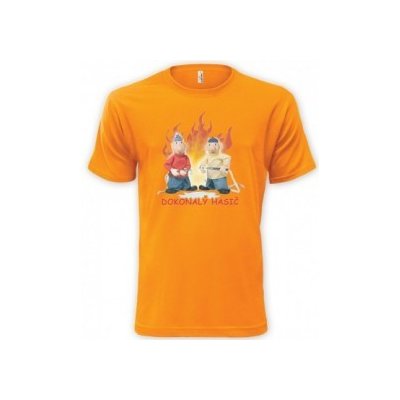 dětské tričko Pat a Mat Dokonalý hasič, modrá – Zboží Mobilmania
