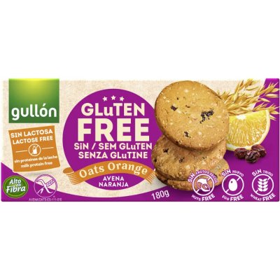 Gullón Avena ovesné sušenky s pomerančem bez lepku 180 g – Zboží Dáma
