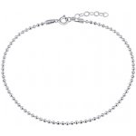 SILVEGO Stříbrný kuličkový řetízek na nohu diamond cut TTT25D20A-22 – Zboží Dáma