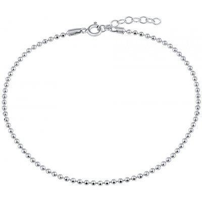 SILVEGO Stříbrný kuličkový řetízek na nohu diamond cut TTT25D20A-22 – Zboží Dáma