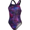 Speedo All-over Digital Leader Back Swimsuit Womens purple blue