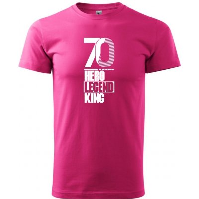 Heavy new Hero Legend King x Queen 1970 triko pánské Purpurová