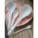 Clayre & Eef Bílá keramická lžíce 15x4x2 cm – Zboží Mobilmania