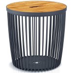 Prosperplast Univerzální koš CLUBO s bambusovým víkem antracit 33,5cm – Zboží Dáma