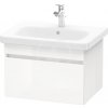 Koupelnový nábytek Duravit DuraStyle - Umyvadlová skříňka 398x580x448 mm, 1 zásuvka, lesklá bílá DS638002222