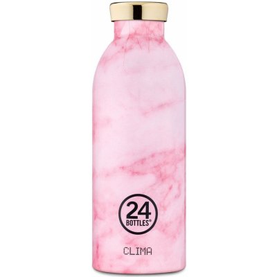 24 Bottles Nerezová termo láhev Clima Marble Pink 500 ml