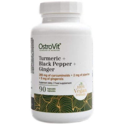 Ostrovit Turmeric + Black peper + Ginger 90 kapslí – Hledejceny.cz